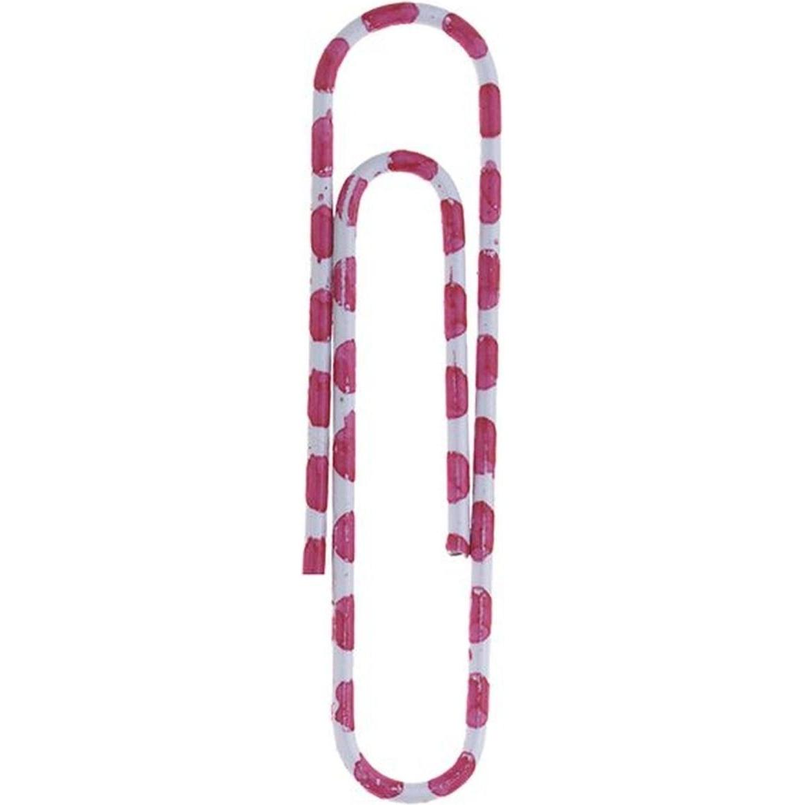 Alco, Büroklammer, Briefklammer Zebra kunststoffüberzogen 50mm weiss-rot VE=100 Stück (1 x)