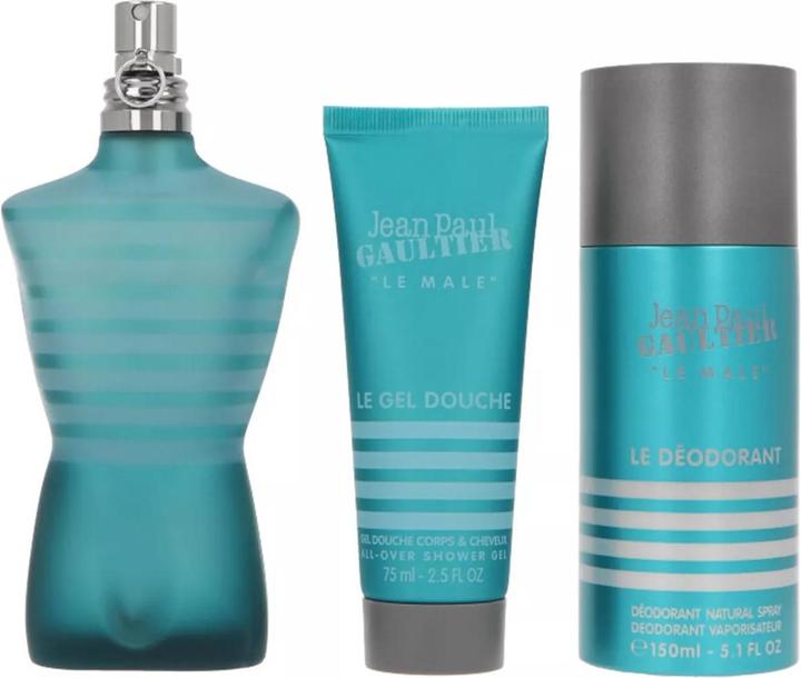 Produktbild Gaultier Le Male Eau De Toilette Spray 125ml Set 3 Artikel (Parfum Set)