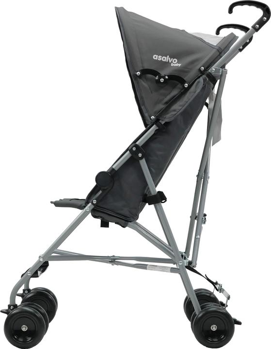 Produktbild Asalvo - Pushchair Moving - Coal - Unfolded: 46 cm W x 74 cm L x 94 cm H Folded: 107 cm W x 22 cm L