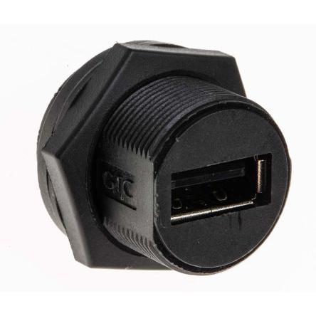 Rs Pro USB-A Plastic C3 Panel Jack DIP Screw, Elektronikkabel + Stecker