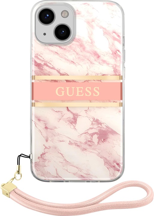 Produktbild Guess Hard Cover Marble Stripe with Strap (Apple iPhone 13 mini)