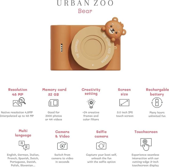 Produktbild The Zoofamily Kinder-Kamera C5 - Urban Zoo