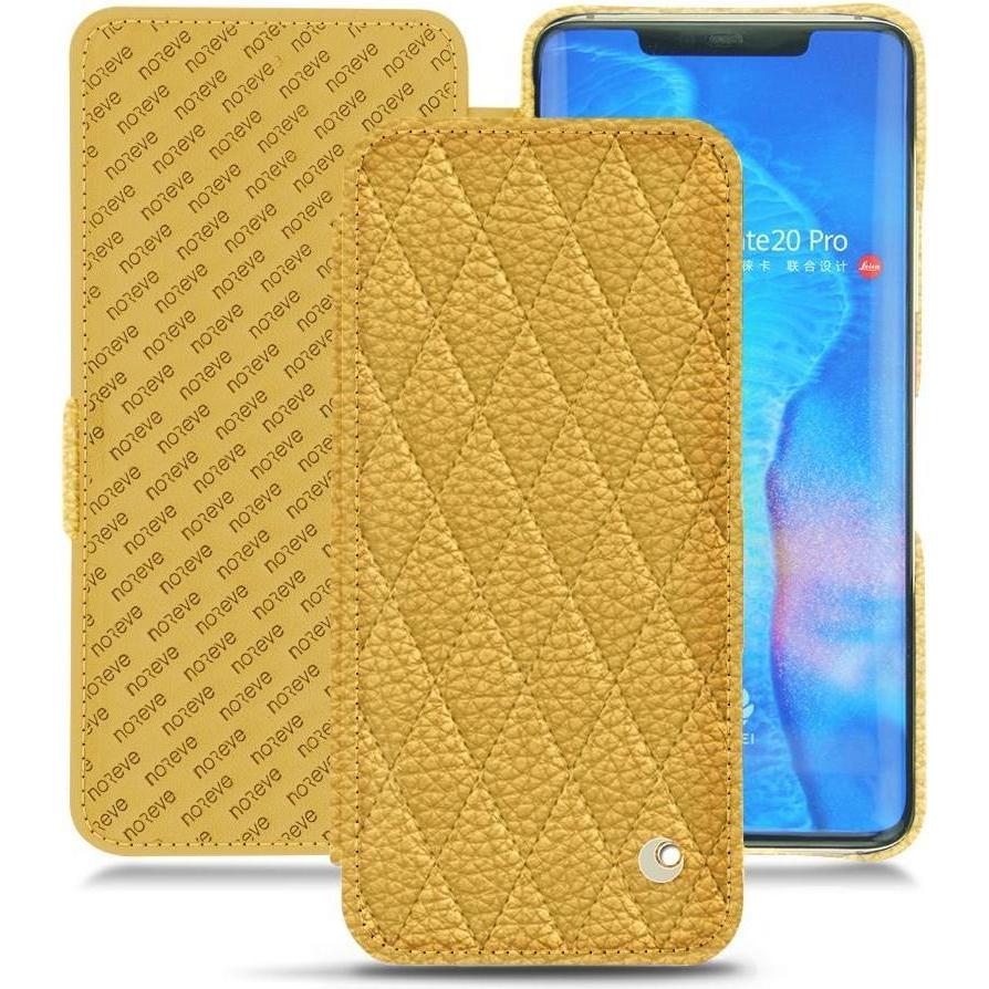 Noreve Lederschutzhülle horizontal (Huawei Mate 20 Pro), Smartphone Hülle, Orange