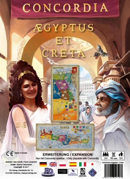 Produktbild PDV09718 - Aegyptus/Creta - Concordia, für 2-5 Spieler, ab 12 Jahren (Erweiterung) (Deutsch, Englisch, Polnisch, 2 - 5 Spieler)