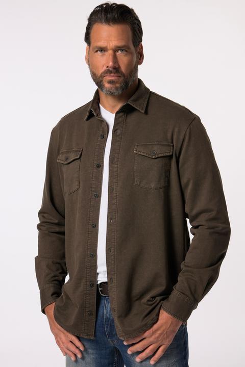 Produktbild JP1880 JP 1880 Sweathemd, Langarm, Cowboy, Kentkragen, Modern Fit (6XL)