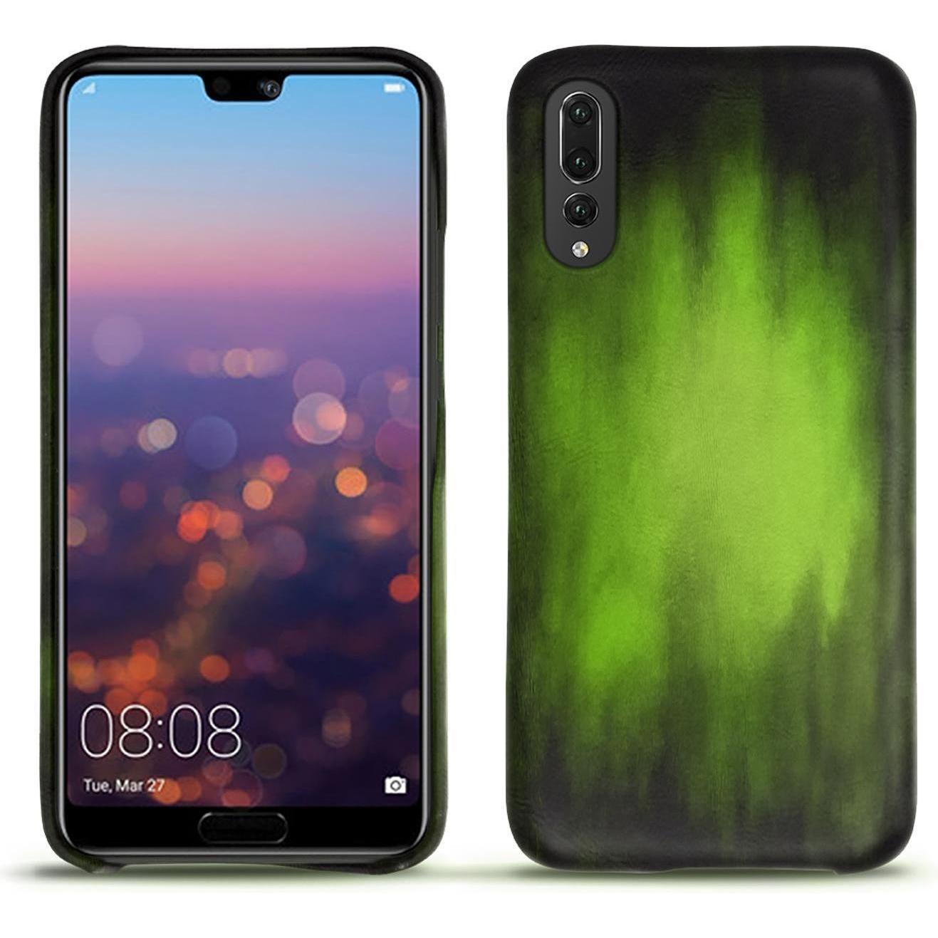 Thumbnail - Noreve Lederschutzhülle (Huawei P20 Pro), Smartphone Hülle, Grün