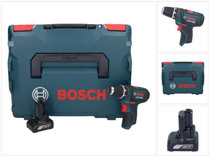 Produktbild Bosch Professional GSR 12V-15 Akku Bohrschrauber 12V 30Nm + 1x Akku 6,0Ah + L-Boxx - ohne Ladegerät
