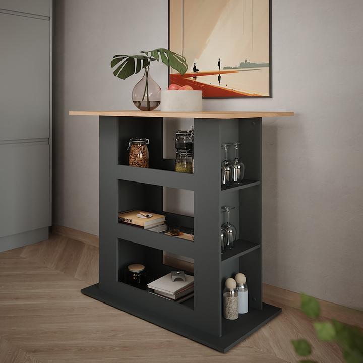 Actual product image Vicco Bar table Repose, Gold power oak/anthracite, 110 x 65 cm