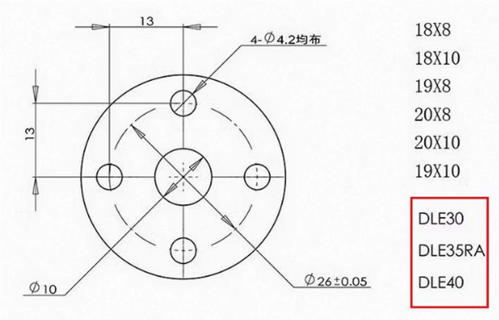 Actual product image Planet-Hobby Holzluftschraube 2-Blatt 20x10 DLE-40 fertig gebohrt