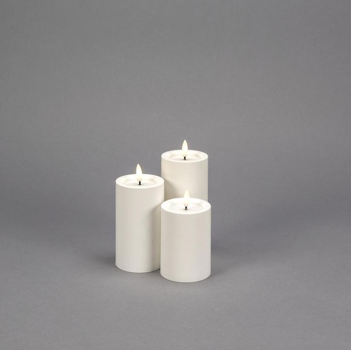 Actual product image LED Kunststoffkerze weiss 1875-100 Aussen 1875-100 6h Timer D7 H15cm 2xAA (1 x)
