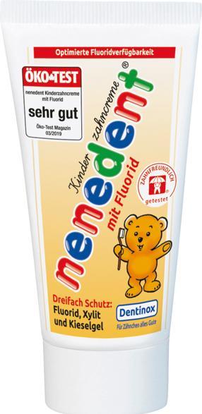 Actual product image Dentinox nenedent children's toothpaste with fluoride, 50 ml Toothpaste (50 ml)