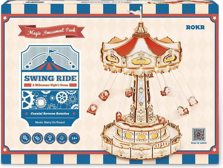 Produktbild Rokr Kettenkarussell - 3D Holzbausatz (elektrisch)