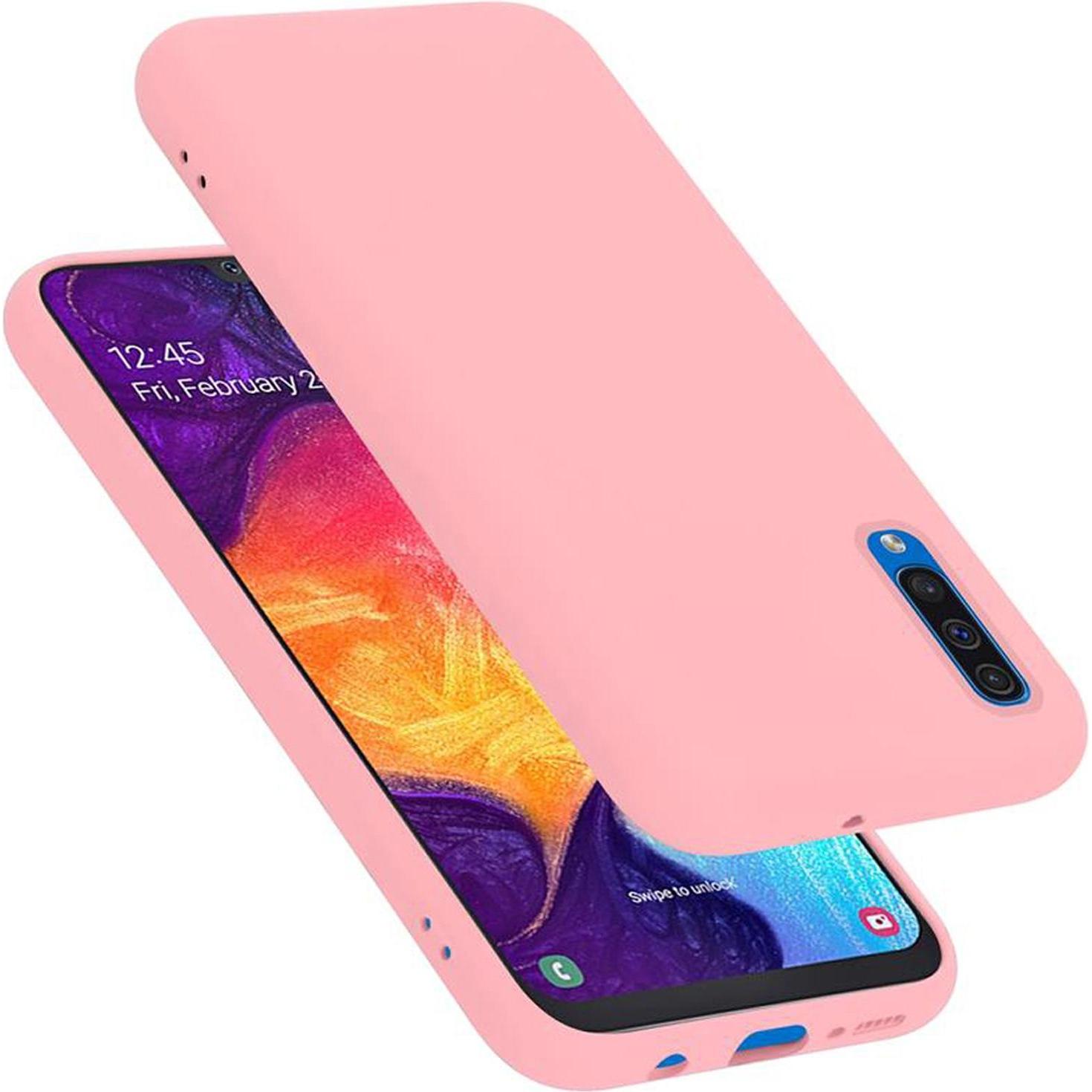 Cadorabo TPU Liquid Silicone Case Cover (Samsung Galaxy A30s, Samsung Galaxy A50s), Smartphone Hülle, Rosa