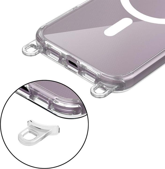 Actual product image Tech-Protect FlexAir Chain MagSafe iPhone 16e Case - Black/Beige (Apple iPhone 16e)