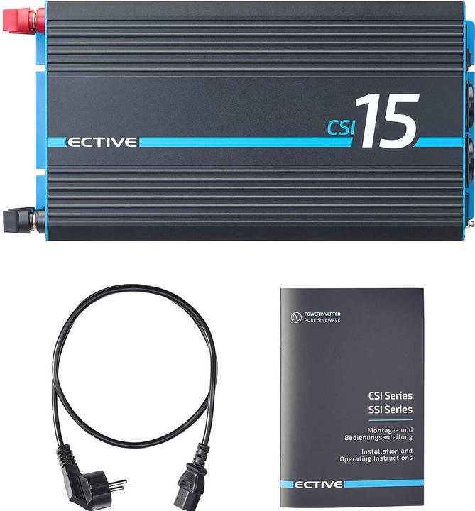 Image du produit Ective CSI 15 Sinus-Wechselrichter 1500W 24V mit Netzvorrangschaltung und Ladegerät (CH-Stecker)