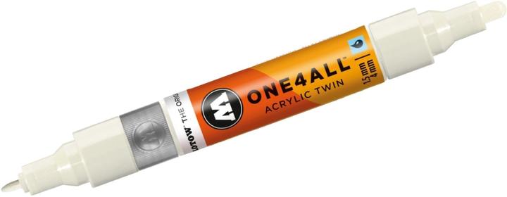 Actual product image Molotow Marqueur pour Maquettes - One4All Twin - Acrylique Blanc Nature - 1,5/4mm - -229 - 15 cm (White, 4 mm, 1 x)