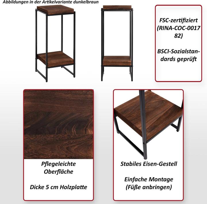Produktbild Mendler Blumentisch (32 x 30 x 82 cm)
