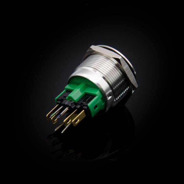Produktbild Purecrea 22mm Drucktaster mit RGB Beleuchtung 5V - Edelstahl