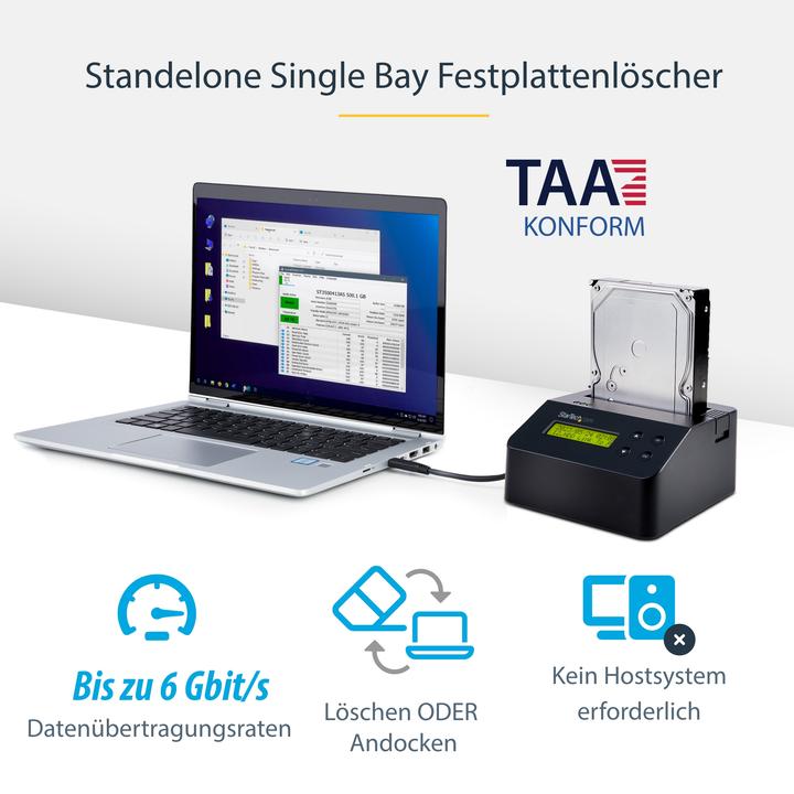 Actual product image StarTech SATA SSD/HDD ERASER/DOCK - 4KN