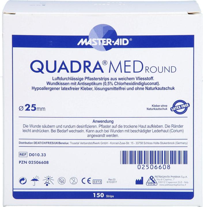 Produktbild Trusetal QUADRA MED round 22,5 mm Strips Master Aid, 150 St PFL (150 x)