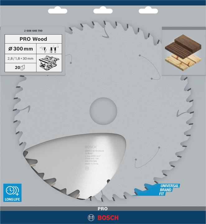 Produktbild Bosch Professional Zubehör PRO Wood Kreissägeblatt, 300 x 2.8 x 30 mm