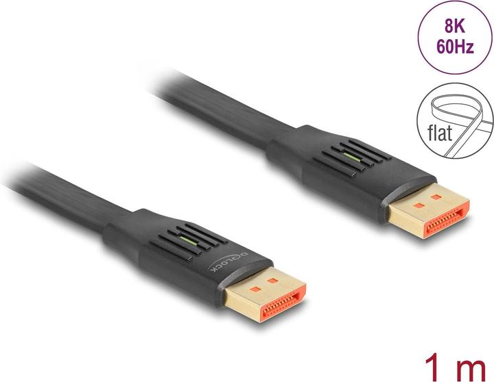 Produktbild Delock DisplayPort Flachbandkabel 8K 60 Hz 1 m (1 m)
