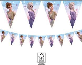 Actual product image Magni Procos 93843 - Flag banner Frozen 2 Wind Spirit, FSC® Mix, hanging decoration, garland, birthday (1 pcs.)
