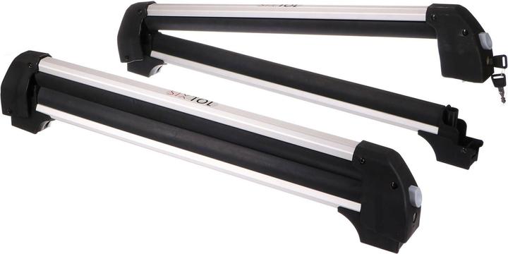 Sixtol Galerie de toit SKI pour skis, snowboards et wakeboards avec serrure, 76 cm, capacité de charge 35