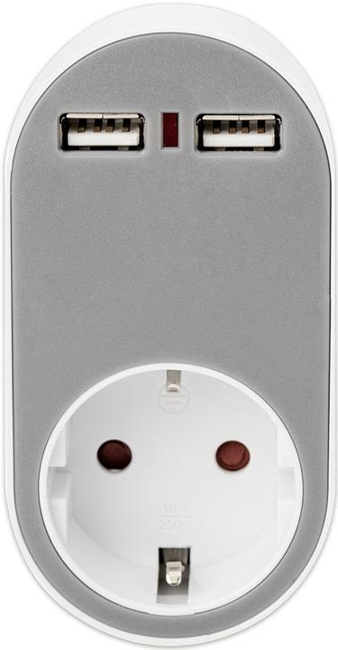 Actual product image Digitus Universal socket adapter 2 x USB-A (2 x, 2-pole)