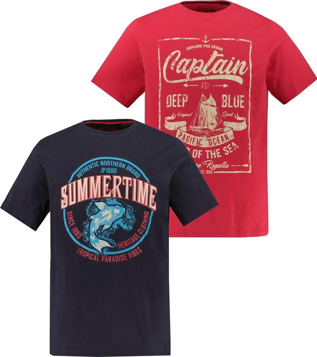 Produktbild JP1880 T-Shirt, 2er-Pack, Captain, Summertime, Halbarm (L)