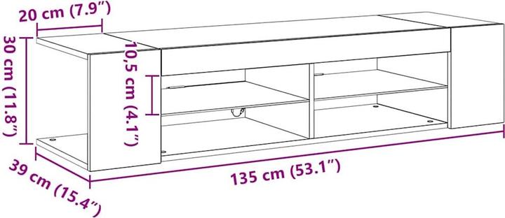 Produktbild vidaXL TV-Schränk (39 x 135 x 30 cm)