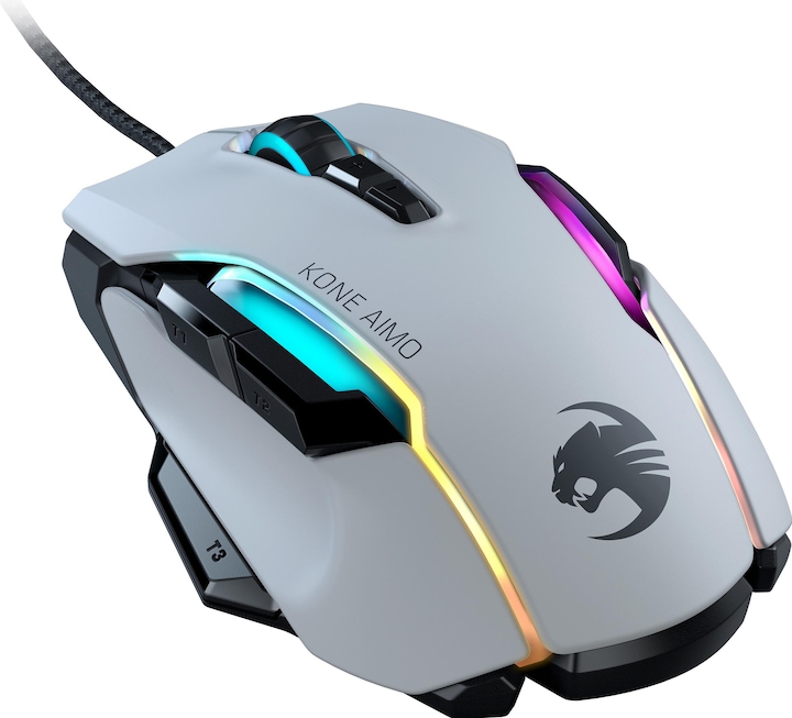 Produktbild Roccat Gaming Kone AIMO Remastered, RGB, 16.000 dpi, Weiss (Kabelgebunden)