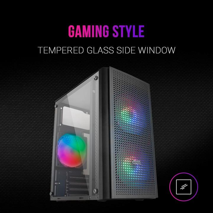 Produktbild Mars Gaming Boitier Mini Tour Micro Atx Mc300 RGB Avec Panneau Vitré (Noir) (mATX, Mini-ITX)