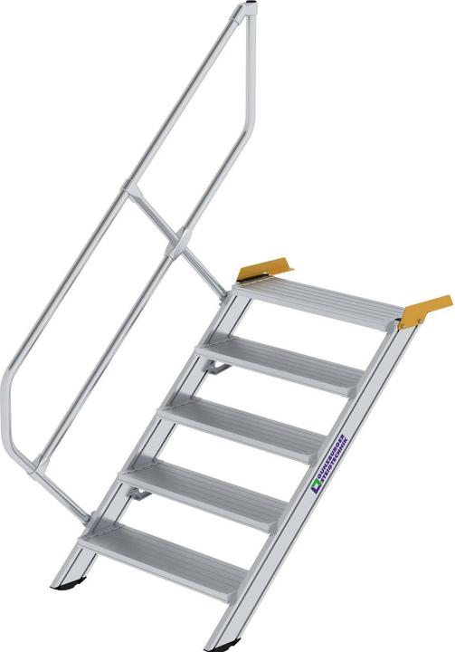Actual product image Munk Stairs 45ï¿½ tread width 800 mm 5 treads aluminium ribbed (Scaffolding, 80 cm)