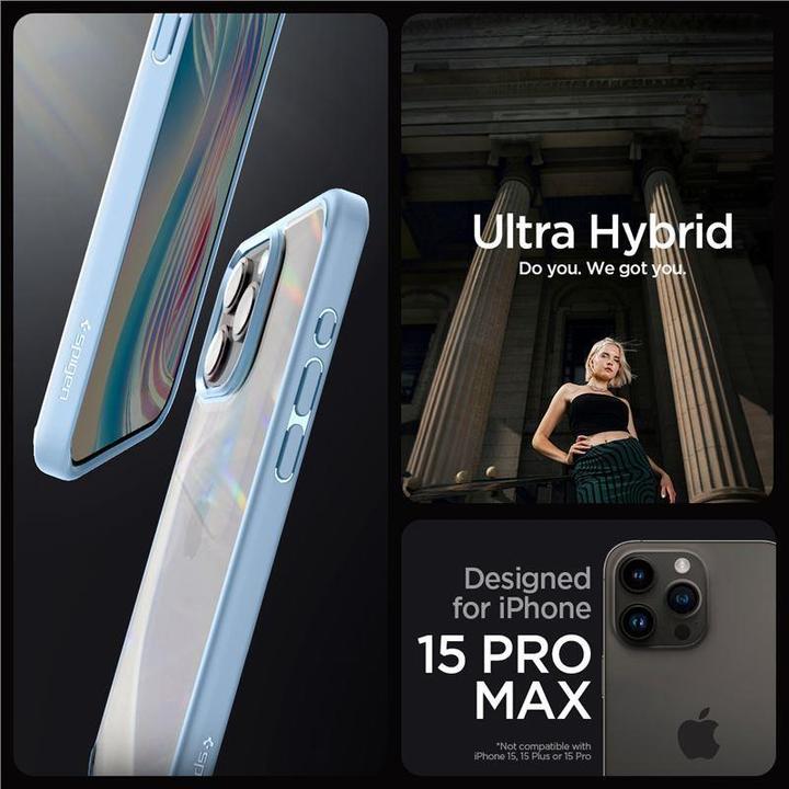 Actual product image Spigen Ultra Hybrid, sierra blue - iPhone 15 Pro Max (Apple iPhone 15 Pro Max)