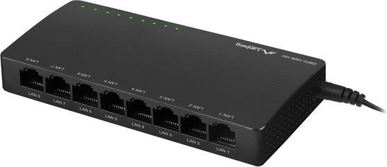 Produktbild Lanberg DSP2-1008-12V Netzwerk-Switch Unmanaged Gigabit Ethernet (10/100/1000) (8 Ports)