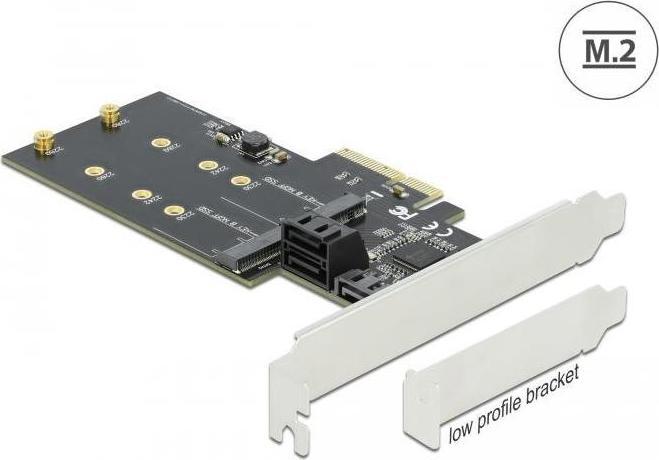 Produktbild Delock SATA-Controller PCI-Ex4 - 3xSATA3, 2xM.2 Key-B