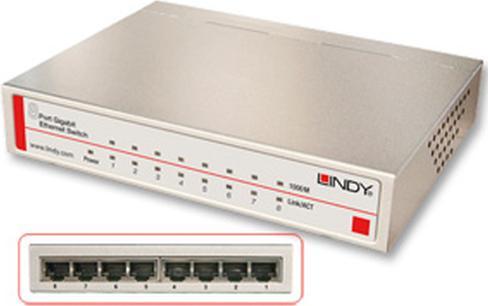 Actual product image Lindy 8 Port GIGABIT Switch (8 Ports)
