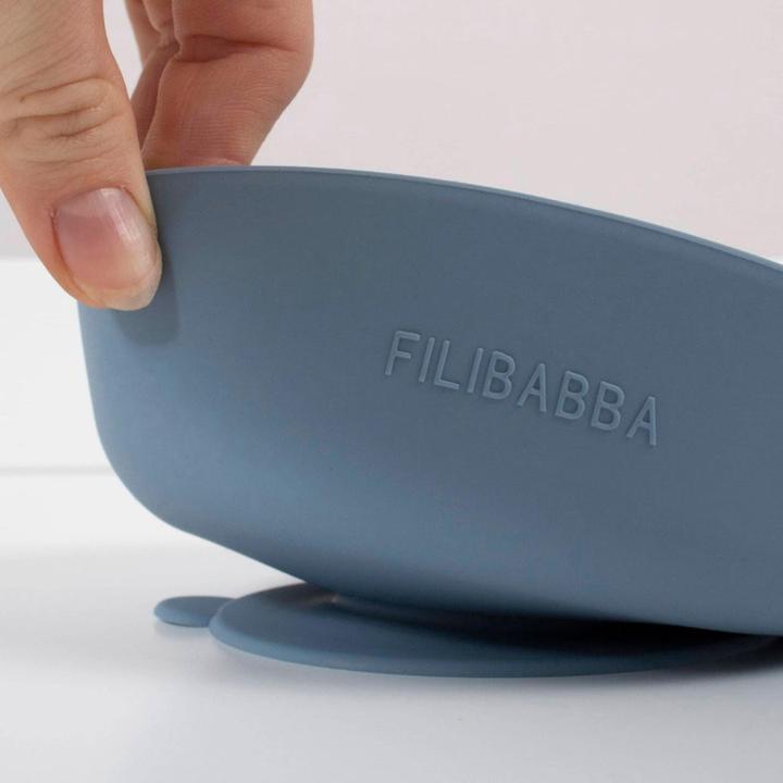 Actual product image Filibabba Silicone dinner set - Powder Blue