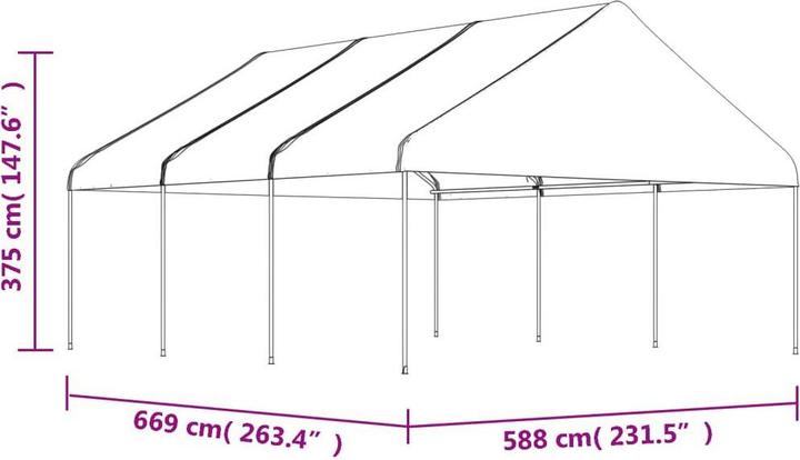 Image du produit vidaXL Pavillon (669 cm, 588 cm)