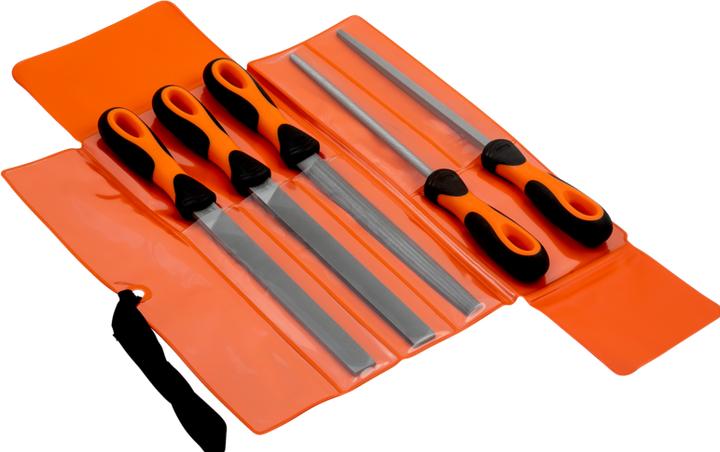 Produktbild Bahco ERGO Feilensatz, 4 x Bastardhieb/1 x Halbschlicht 200 mm 5-teilig (Hieb 1, 200 mm)