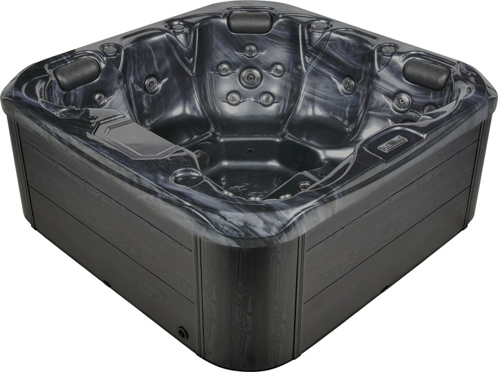 Produktbild Beliani Whirlpool Outdoor grau mit LED quadratisch 200 x 200 cm LASTARRIA (5 Pers.)