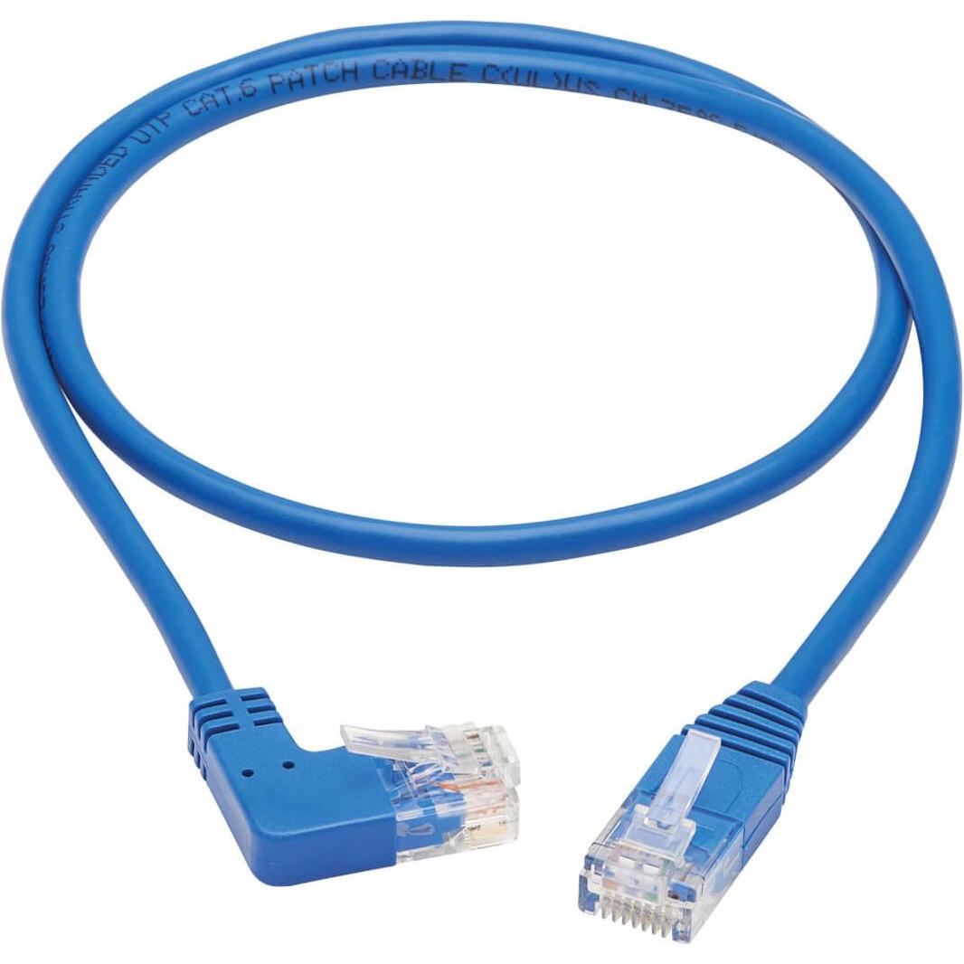 Thumbnail - Eaton Right-Angle Cat6 Gigabit Molded Slim UTP Ethernet Cable RJ45 Right-Angle M to RJ45m (U/UTP, CAT6, 0.61 m), Netzwer...