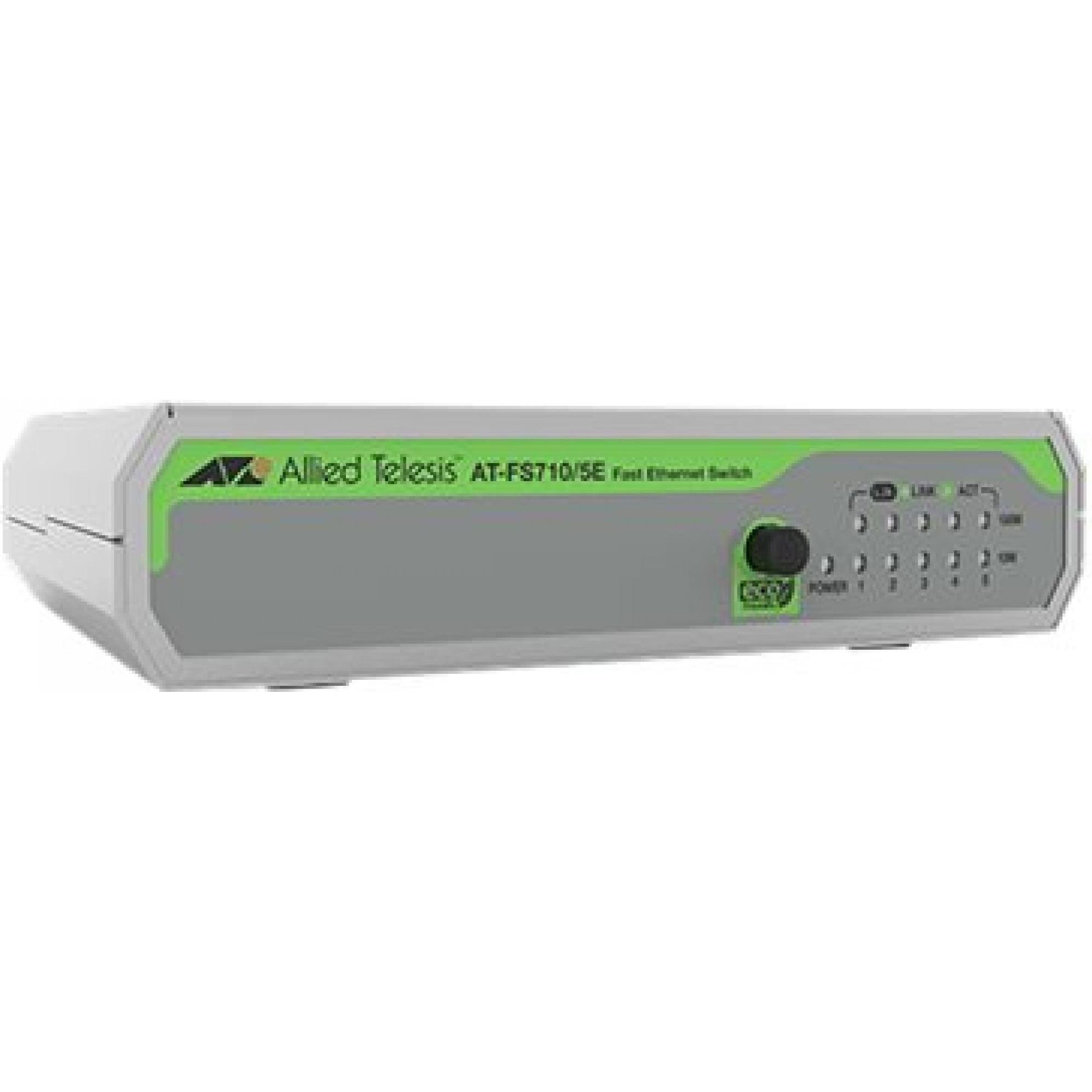 Thumbnail - Allied Telesis FS710/5E (5 Ports), Netzwerk Switch, Grau, Grün