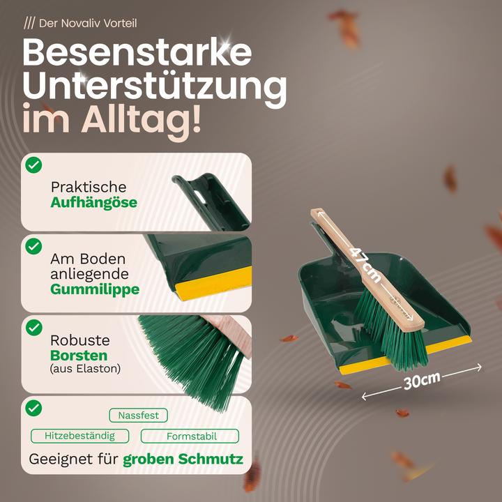 Actual product image Novaliv Premium Krallenbesen mit Stiel 50cm inkl. Kehrgarnitur Outdoor, Spezialbesen gebogenen (1 pcs.)