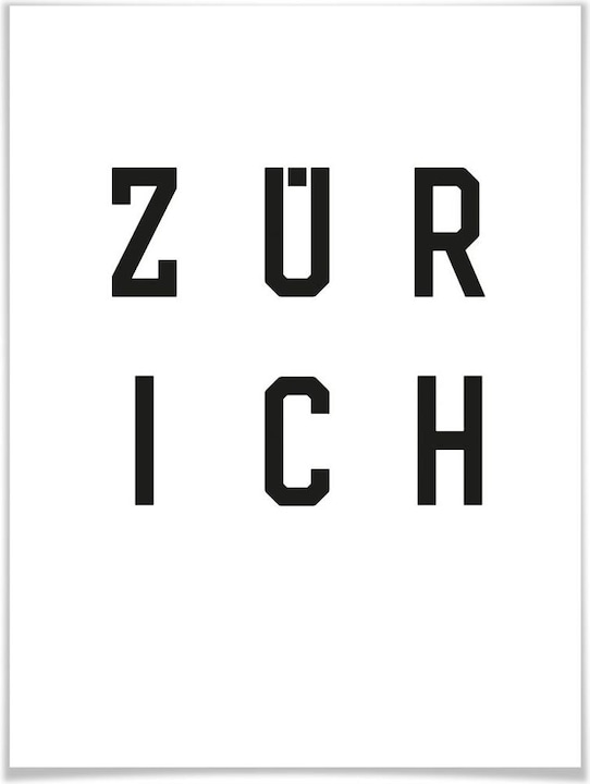 Actual product image Trenddeko Typography Zurich (30 x 40 cm)