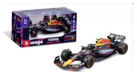 Actual product image Bburago Diecast 1:43 Formula Racing in Acrylic Box Red Bull RB19 Miami GP #Sergio Perez Ages 14+ 18