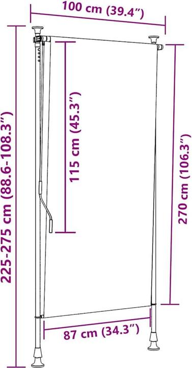 Actual product image vidaXL Katalin (100 x 270 cm)