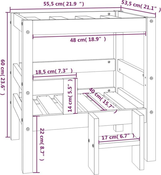 Produktbild vidaXL Sideboard (80 x 80 x 60 cm)