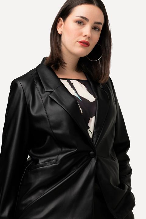 Actual product image Ulla Popken Faux Leather Blazer (48)